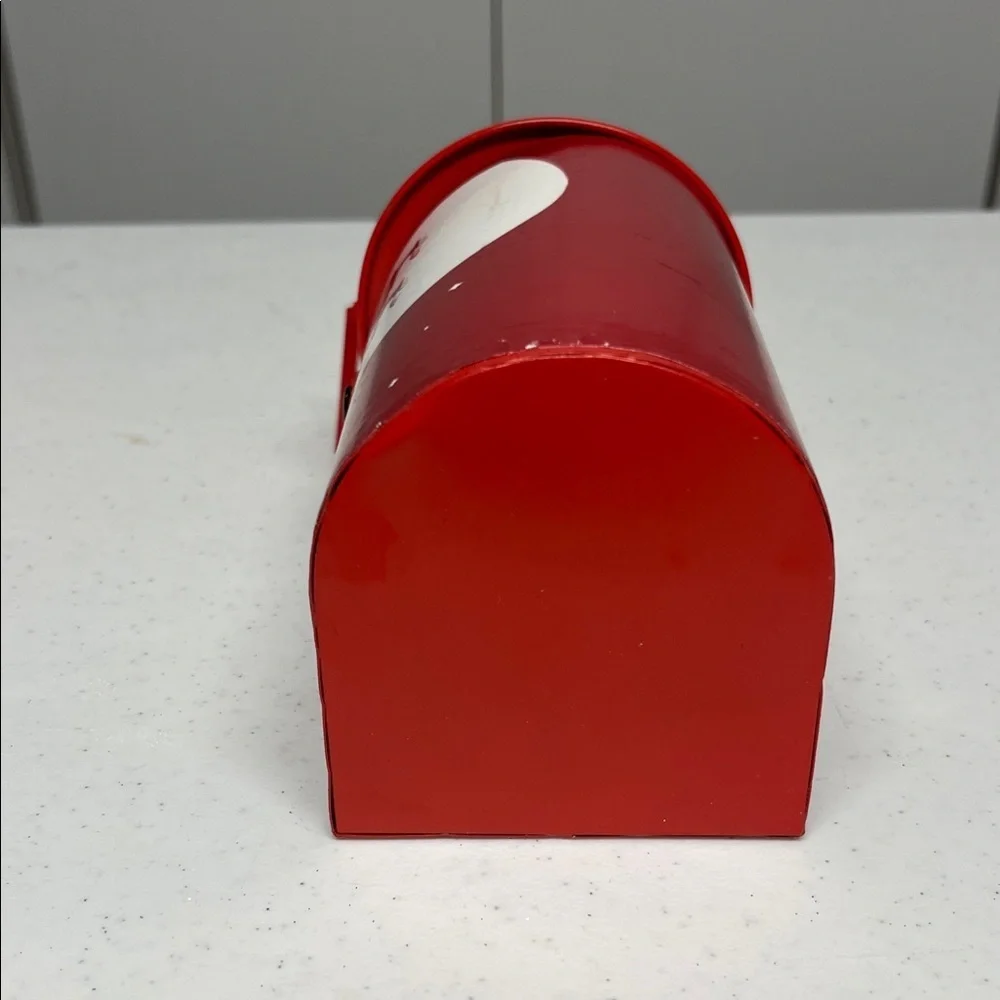 Red Christmas Mailbox with Santa Design